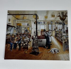 The Gathering Place Tin Metal Sign Coca Cola 15" x 12" Post Office